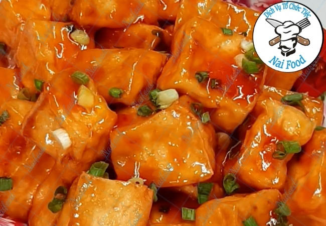 Đậu hũ sốt chua ngọt chay