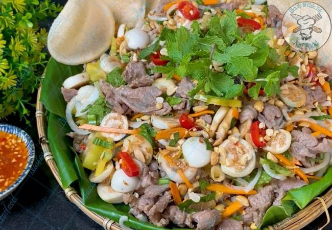 Gỏi bắp b&ograve; c&agrave; ph&aacute;o