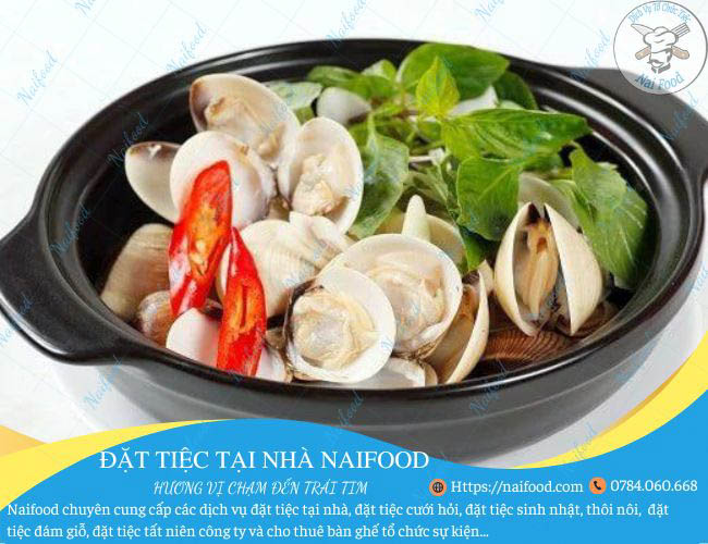 Món nghêu hấp sả