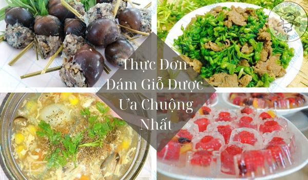 Thực đơn c&aacute;c m&oacute;n ăn đ&atilde;i tiệc đ&aacute;m giỗ