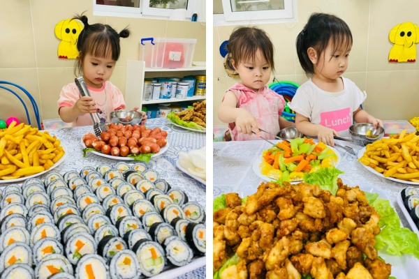 &yacute; nghĩa tiệc buffet cho trẻ mầm non