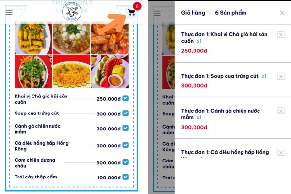 Bấm v&agrave;o giỏ h&agrave;ng