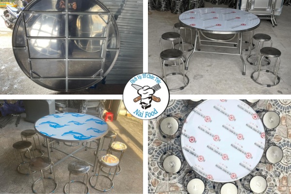 Dịch vụ cho thu&ecirc; b&agrave;n ghế inox Naifood
