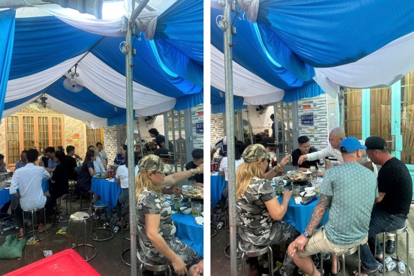 Naifood tổ chức tiệc tại nh&agrave; cần giờ