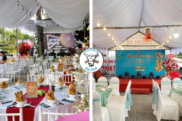 Dịch vụ cho thu&ecirc; b&agrave;n ghế khai trương Naifood