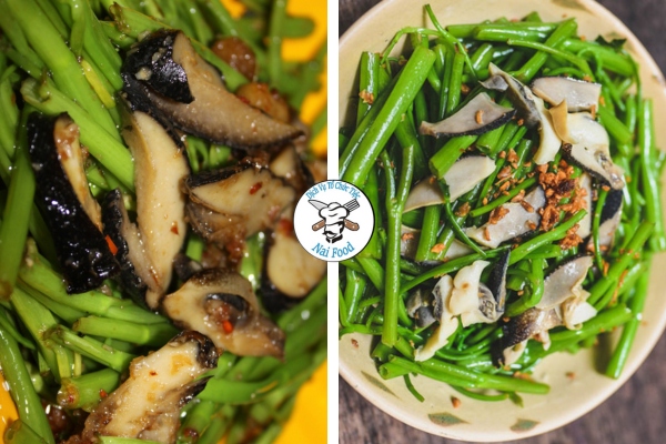 Ốc gi&aacute;c x&agrave;o rau muống