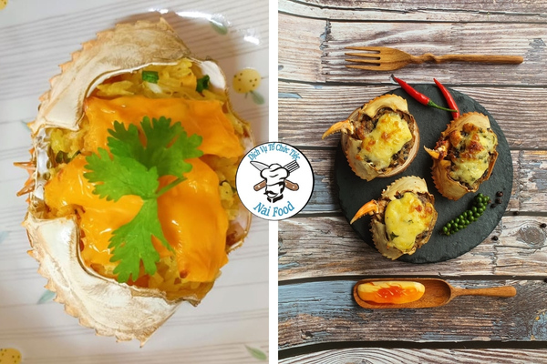 Cua nướng ph&ocirc; mai