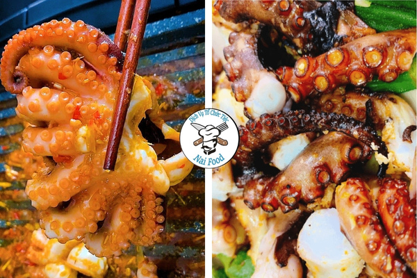 Bạch tuộc nướng sa tế/muối ớt