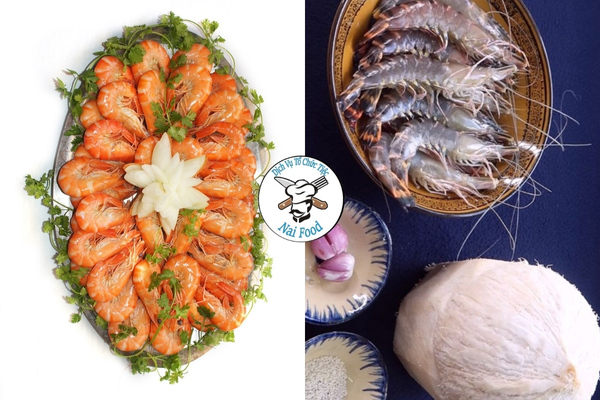 T&ocirc;m s&uacute; hấp nước dừa