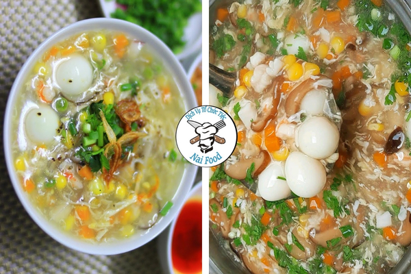 S&uacute;p hải sản + trứng c&uacute;t