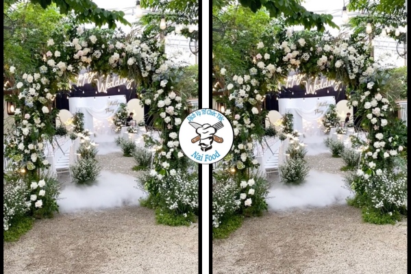 Mẫu cổng cưới hoa tươi