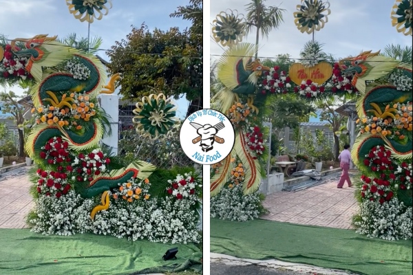 Cổng cưới bằng l&aacute; dừa