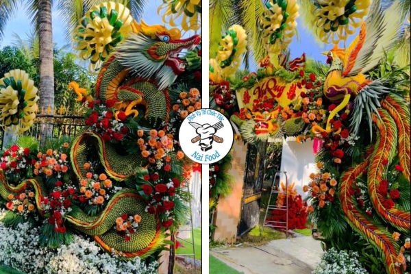 Cổng cưới bằng l&aacute; dừa