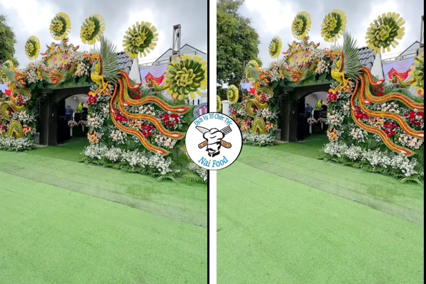 Cổng cưới bằng l&aacute; dừa