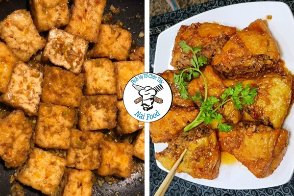 Đậu hũ kho sả ớt