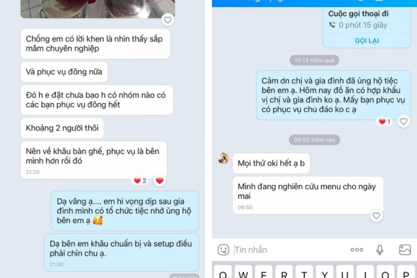 Kh&aacute;ch h&agrave;ng ở quận 5 phản hồi khi đặt tiệc tại Naifood