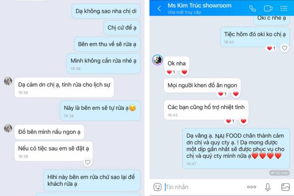 Naifood nhận phản hồi của kh&aacute;ch h&agrave;ng ở Dĩ An