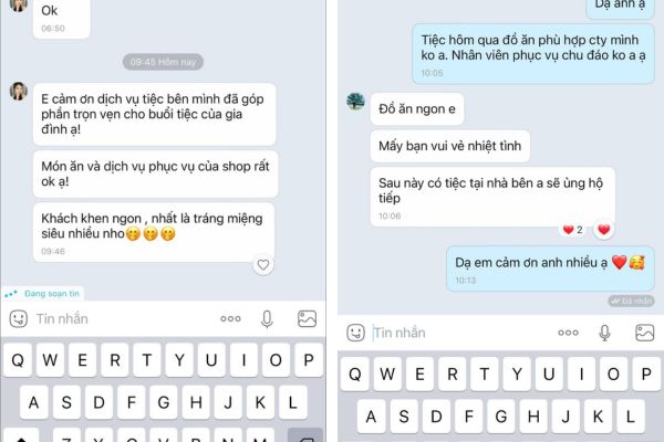 Khach h&agrave;ng ở Dĩ An đ&aacute;nh gi&aacute; dịch vụ Naifood