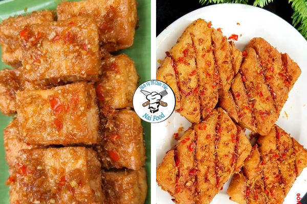 Đậu hũ chi&ecirc;n sả ớt