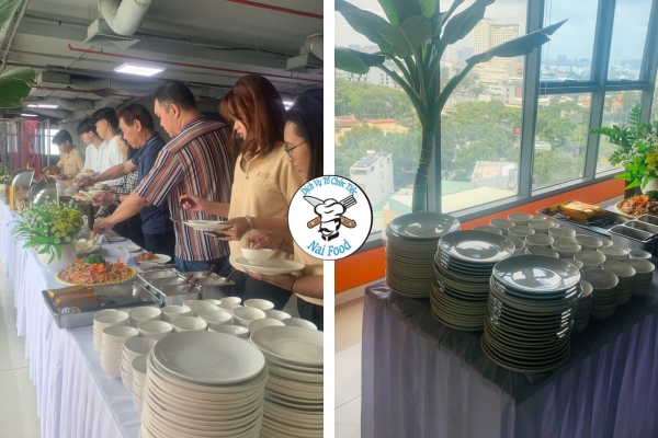Ch&eacute;n xứ v&agrave; dĩa xứ đ&atilde;i tiệc buffet