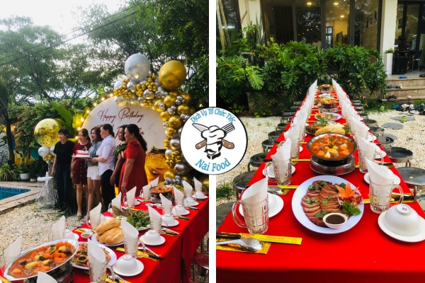 B&agrave;n tiệc với set up chuy&ecirc;n nghiệp