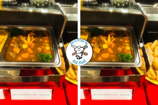 B&ograve; hầm rượu vang+ b&aacute;nh m&igrave;