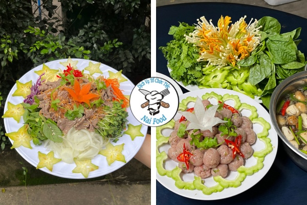 Thực đơn buffet cho tiệc gi&aacute;ng sinh.